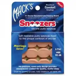 De Online Drogist Macks Snoozers Silicone Putty Earplugs aanbieding