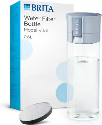 De Online Drogist Brita Water Filter Fles Vital Lichtblauw aanbieding