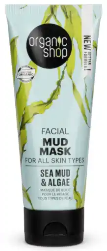 De Online Drogist Organic Shop Sea Mud & Algae Facial Mask aanbieding