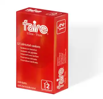 De Online Drogist Faire Condoom Ultra Dun Met Glijmiddel aanbieding