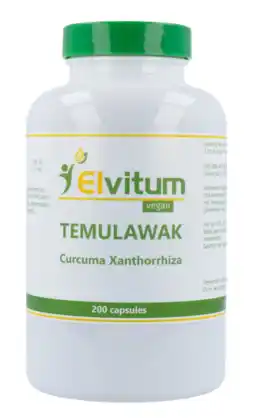 De Online Drogist Elvitum Temulawak Curcuma Xanthorrhiza Capsules aanbieding