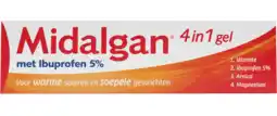 De Online Drogist Midalgan 4-in-1 Gel met Ibuprofen 5% aanbieding