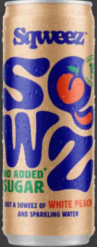 De Online Drogist SQWZ Sqweez White Peach No Added Sugar aanbieding