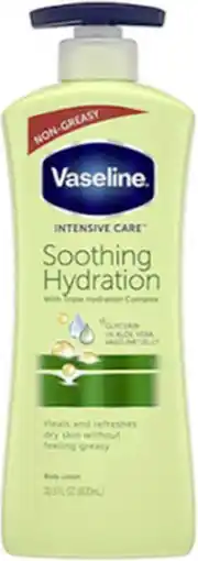 De Online Drogist Vaseline Intensive Care Soothing Hydration Bodylotion aanbieding