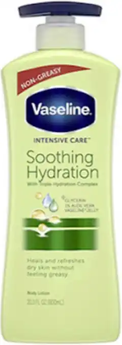De Online Drogist Vaseline Intensive Care Soothing Hydration Bodylotion aanbieding