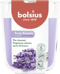 De Online Drogist Bolsius True Scents Lavender Geurkaars aanbieding