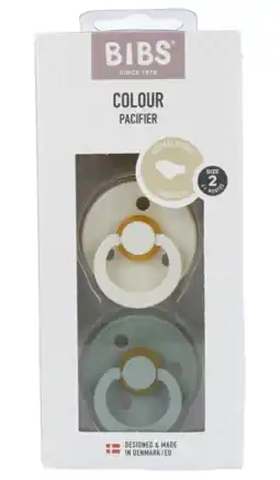 De Online Drogist Bibs Fopspeen 6+ Maanden Anatomic Ivory/Sage aanbieding