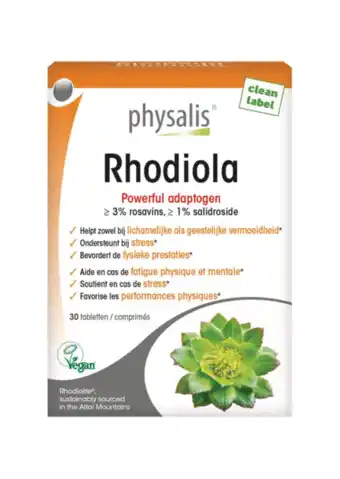 De Online Drogist Physalis Rhodiola Tabletten aanbieding