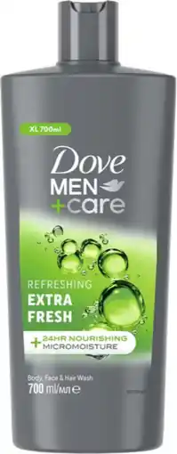 De Online Drogist Dove Men+Care Refreshing Extra Fresh - Body, Face & Hairwash aanbieding