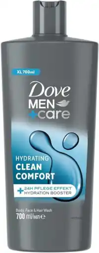De Online Drogist Dove Men+Care Hydrating Clean Comfort - Body, Face & Hairwash aanbieding