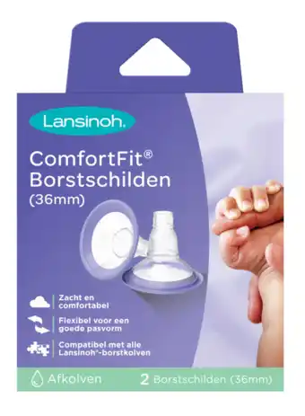 De Online Drogist Lansinoh Comfort Fit 36mm Borstschild aanbieding