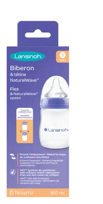 De Online Drogist Lansinoh Natural Waves Drinkfles 160ml aanbieding