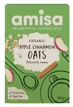 De Online Drogist Amisa Pure Porridge Oats Apple & Cinnamon Spice aanbieding