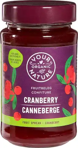 De Online Drogist Your Organic Nature Fruitbeleg Cranberry aanbieding