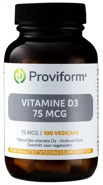 De Online Drogist Proviform Vitamine D3 75mcg Vegicaps aanbieding