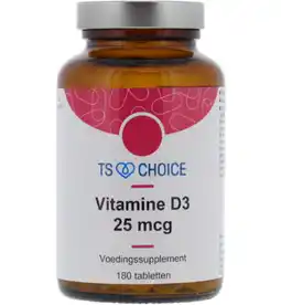 De Online Drogist TS Choice Vitamine D3 25 mcg Tabletten aanbieding
