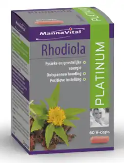 De Online Drogist Mannavital Rhodiola Platinum aanbieding