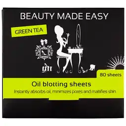 De Online Drogist Beauty Made Easy Oil Blotting Sheets Green Tea aanbieding