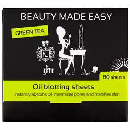 De Online Drogist Beauty Made Easy Oil Blotting Sheets Green Tea aanbieding