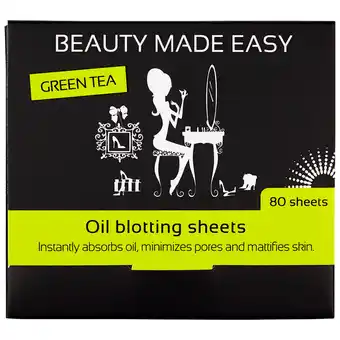 De Online Drogist Beauty Made Easy Oil Blotting Sheets Green Tea aanbieding