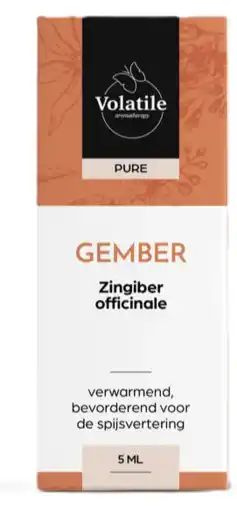 De Online Drogist Volatile Gember (Zingiber Officinalis) 5ml aanbieding