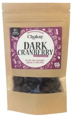 De Online Drogist Chokay Dark Cranberry Pure Chocolade aanbieding