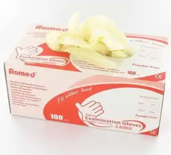 De Online Drogist Romed Latex Handschoenen Poedervrij aanbieding