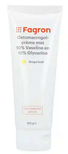 De Online Drogist Fagron Cetomacrogol Crème Met 10% Vaseline & Glycerine aanbieding