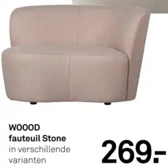 Karwei WOOOD fauteuil Stone aanbieding