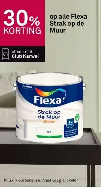 Karwei op alle Flexa Strak op de  Muur aanbieding