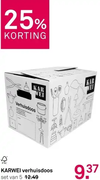 Karwei Karwei verhuisdoos aanbieding