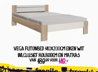 Baby & Tiener VEGA FUTONBED 140X200CM EIKEN WIT aanbieding