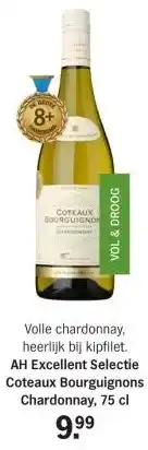 Albert Heijn AH Excellent Selectie Coteaux Bourguignons Chardonnay aanbieding