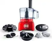 Bol.com TurboTronic TT-FP800 Food Processor - 800W - 1.2 L - Rood aanbieding