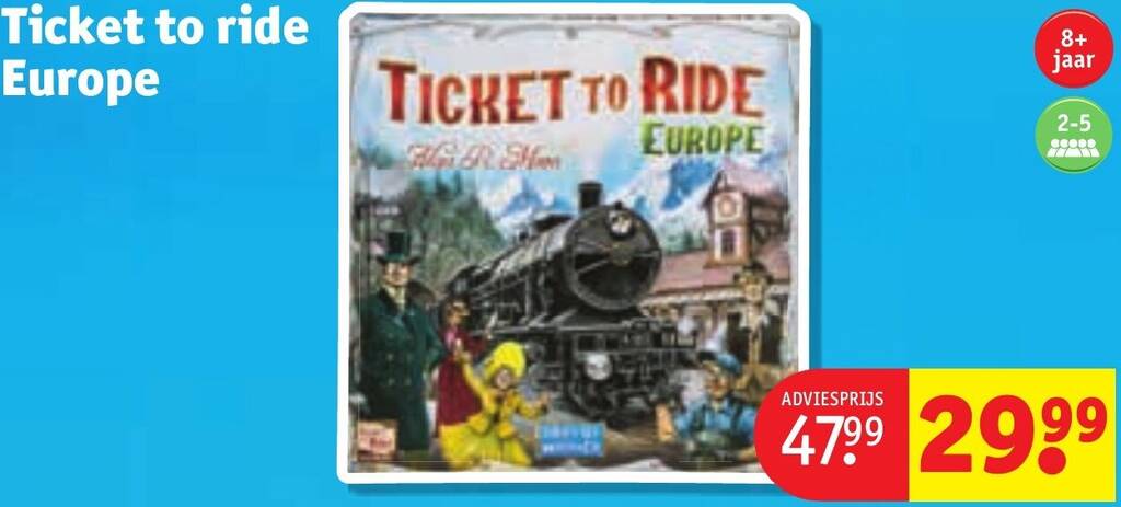 Ticket to ride Europe aanbieding bij Kruidvat