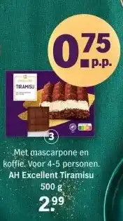 Albert Heijn AH Excellent Tiramisu aanbieding