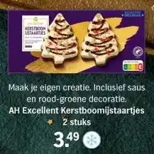 Albert Heijn AH Excellent Kerstboomijstaartjes aanbieding