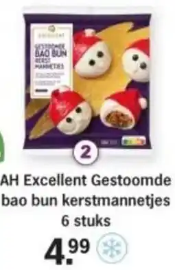 Albert Heijn AH Excellent Gestoomde bao bun kerstmannetjes aanbieding