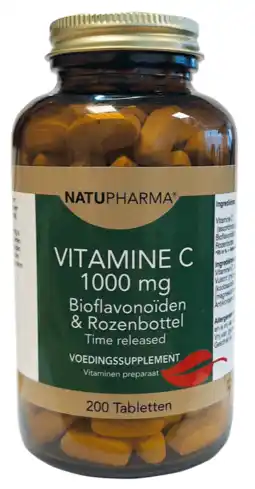 De Online Drogist Natupharma Vitamine C 1000mg Bioflavonoïden & Rozenbottel - Time Released aanbieding
