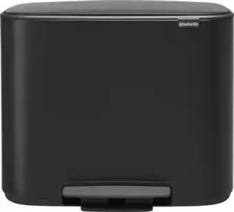 Bol.com Brabantia Bo Prullenbak - 11 + 23 l - Matt Black aanbieding
