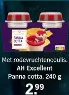 Albert Heijn AH Excellent Panna cotta, 240 g aanbieding