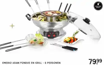 Xenos Emerio Asian fondue en grill - 6 personen aanbieding