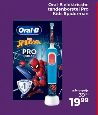 Trekpleister Oral-B elektrische tandenborstel Pro Kids Spiderman aanbieding