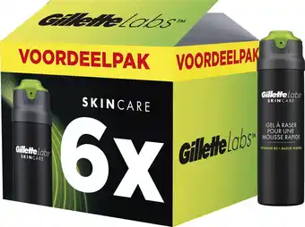 Bol.com GilletteLabs Snel Schuimende Scheergel - Voor Mannen - Voordeelverpakking 6 x 198ml aanbieding