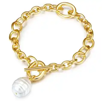 Douglas Lulu & Jane Parel armband Metaal Schelpparels in Geelgoud aanbieding