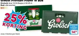 Boon`s Markt Grolsch Premium Pilsner of Bud aanbieding