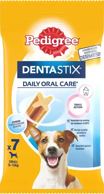 Intratuin Pedigree Dentastix gebitsverzorgende snack mini 110 gram 7 stuks aanbieding