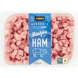 Jumbo Jumbo Gekookte Blokjes Ham 2 x 125g aanbieding