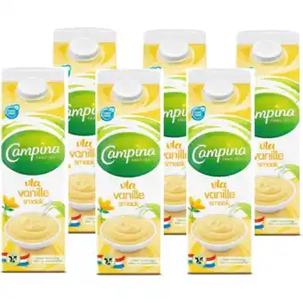 Jumbo Campina vanille vla 6 x 1 L aanbieding