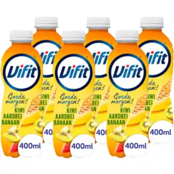 Jumbo Vifit Goedemorgen! Drinkontbijt Aardbei/Kiwi/Banaan 6 x 400 ml aanbieding